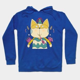 Cat Goof Party Time Hoodie